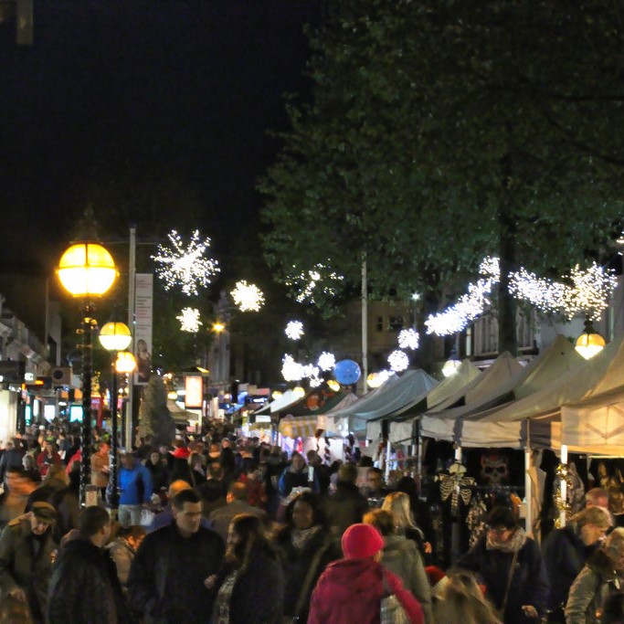 Christmas lights footfall